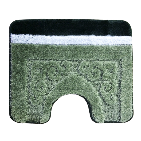 Комплект ковриков L'CADESI HIGH MONO из полипропилена на латексной основе, 2 шт. 60x100см и 50x60см, Prestige зеленый